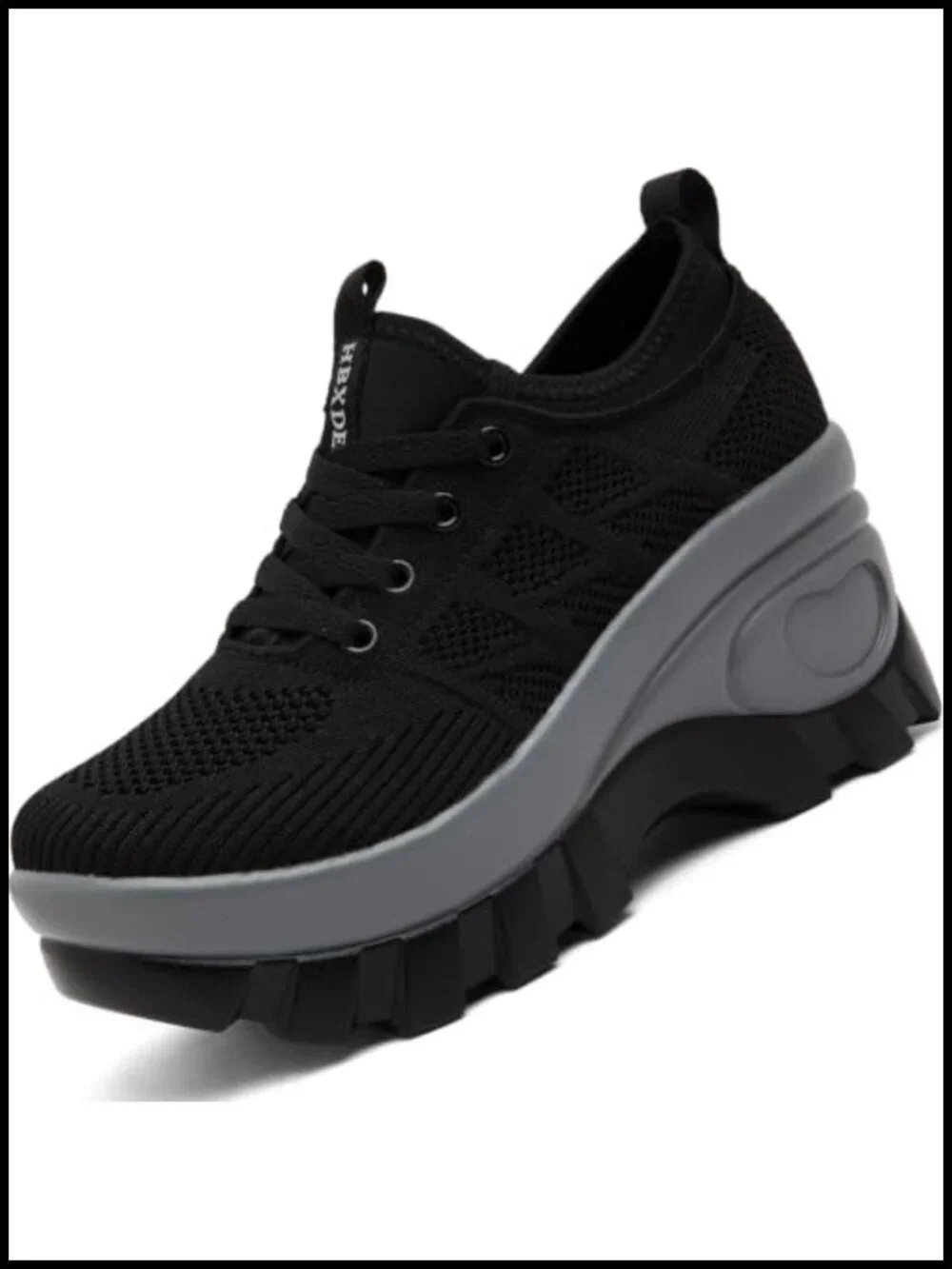 Women's Chunky Platform Wedge Sneakers Orthopedic Knit Breathable Walking Shoes